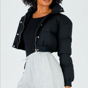 Princess Polly Black Maura Puffer !!